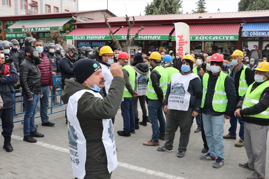 Ermenek'te 87 Gündür Eylemde Olan Maden İşçilerinin Ankara'ya Yürümelerine İzin Verilmedi