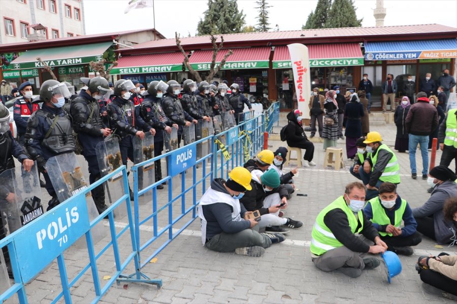 Ermenek'te 87 Gündür Eylemde Olan Maden İşçilerinin Ankara'ya Yürümelerine İzin Verilmedi