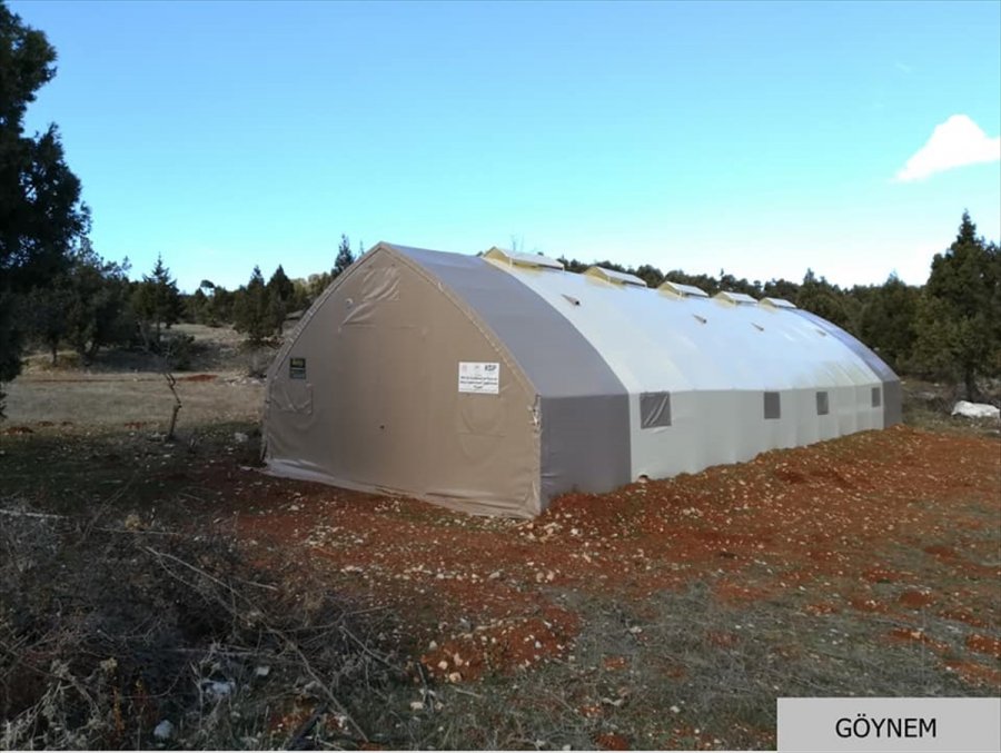 Kop'tan Derebucak'taki Besicilere Portatif Barınak Desteği