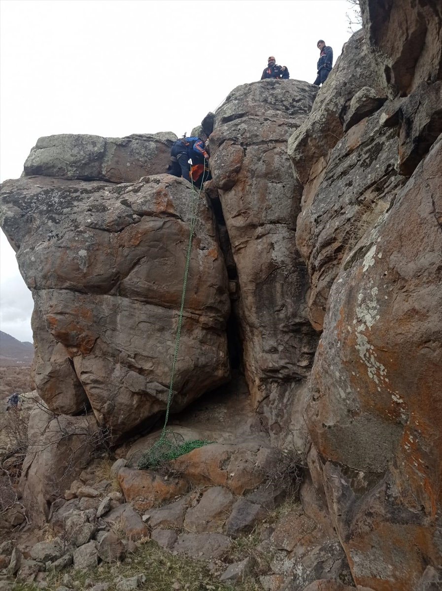 Kayalıkta Sıkışan Keçileri Afad Ekipleri Kurtardı