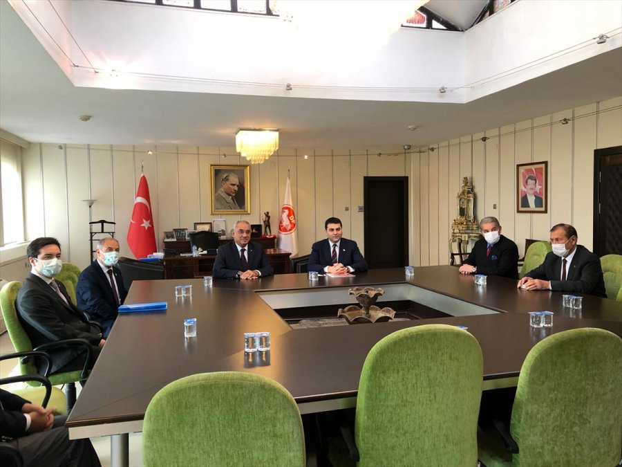 Dsp Genel Başkanı Aksakal, Dp Genel Başkanı Uysal'ı Ziyaret Etti