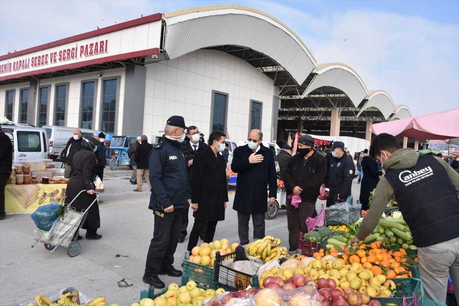 Karapınar'da Kaymakam Ve Belediye Başkanından Pazar Ziyareti