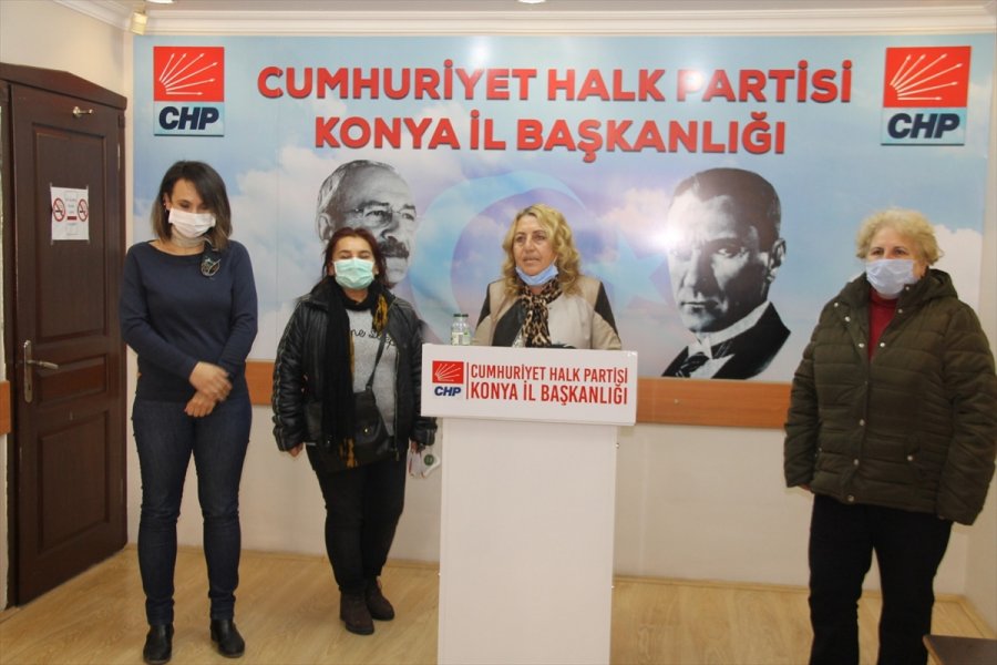 Chp Konya Kadın Kolları Başkanı Şerife Tunç, Kadın Cinayetlerine Tepki Gösterdi