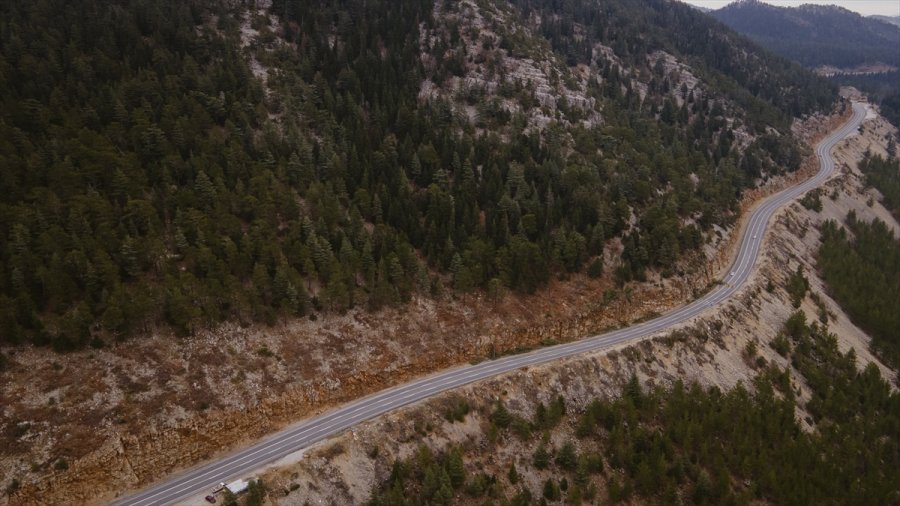 Antalya-konya Kara Yolundaki Sakinlik Drone İle Görüntülendi