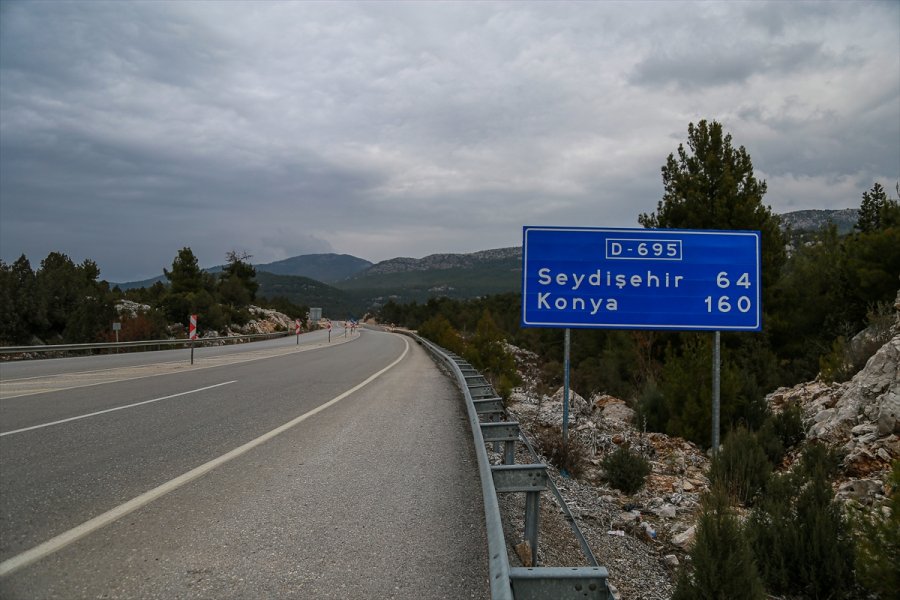 Antalya-konya Kara Yolundaki Sakinlik Drone İle Görüntülendi