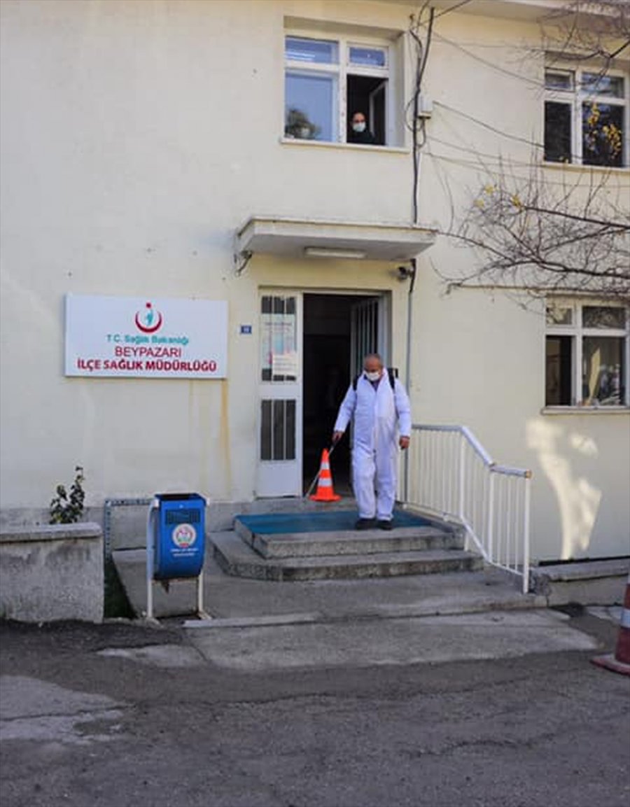Beypazarı'nda Kovid-19'a Karşı Dezenfekte Çalışmaları Sürüyor