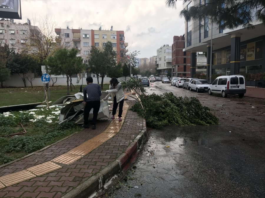 Güncelleme - Antalya'da Kuvvetli Rüzgar Ve Gök Gürültülü Sağanak