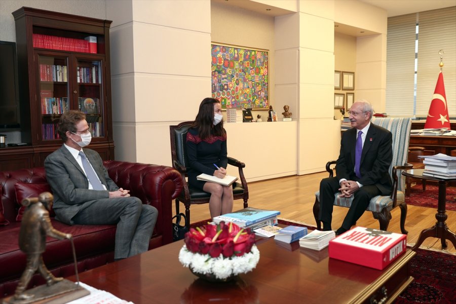 Kılıçdaroğlu, Ab Türkiye Delegasyonu Başkanı Nikolaus Meyer-landrut'u Kabul Etti