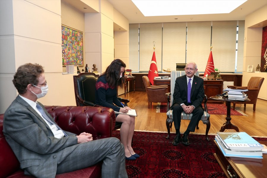 Kılıçdaroğlu, Ab Türkiye Delegasyonu Başkanı Nikolaus Meyer-landrut'u Kabul Etti
