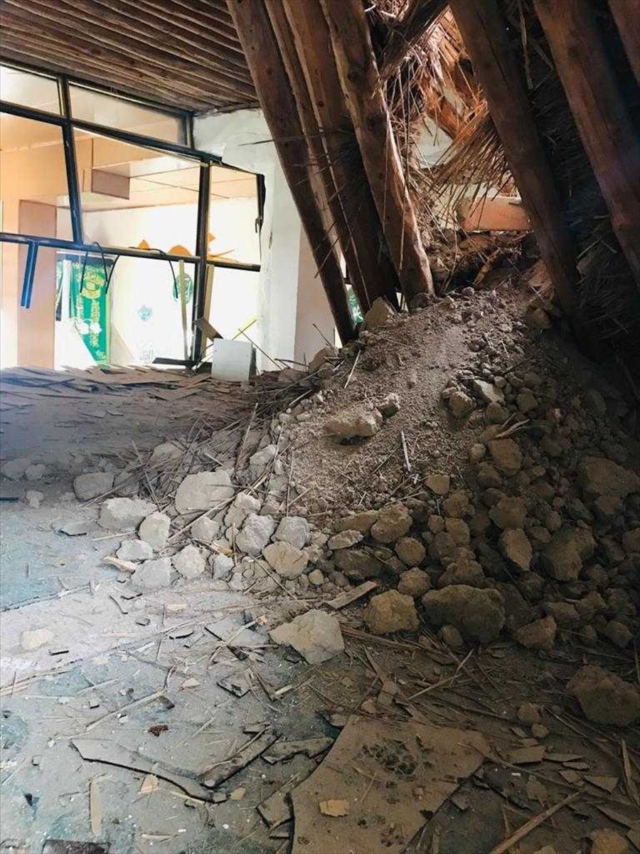 Kayseri'de Yıldırım Düşmesi Sonucu Hasar Gören Camide İnceleme Başlatıldı