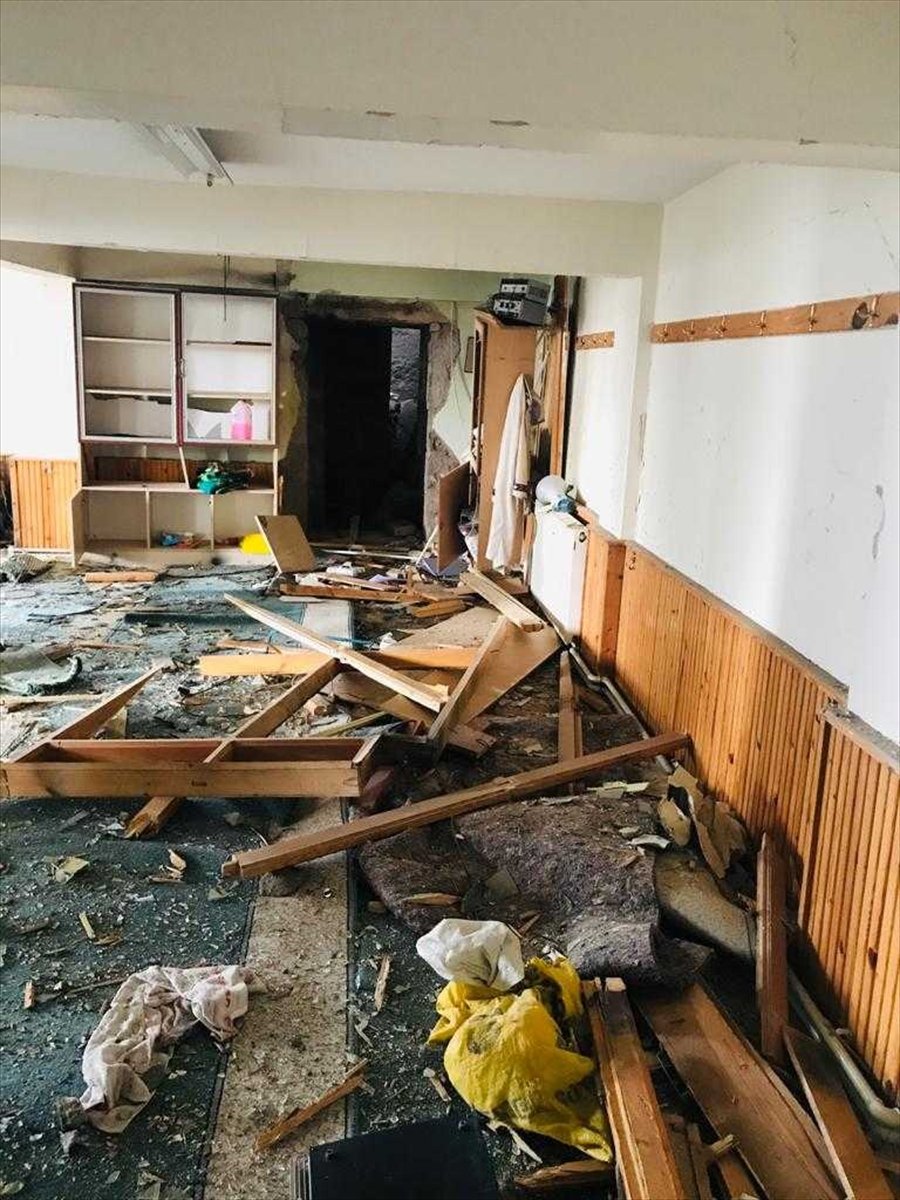 Kayseri'de Yıldırım Düşmesi Sonucu Hasar Gören Camide İnceleme Başlatıldı