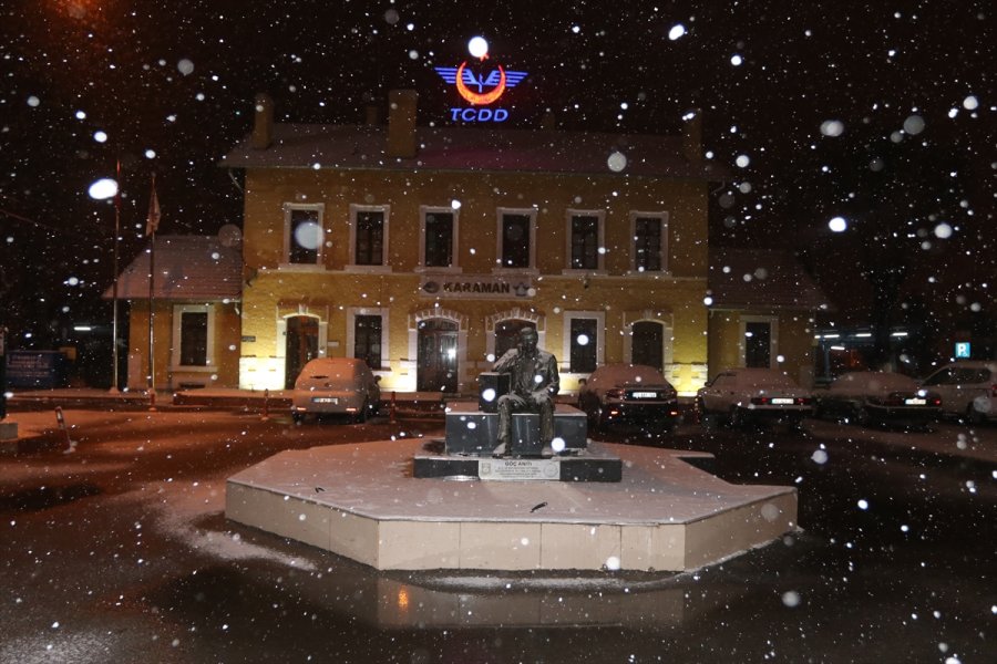 Karaman Kar Yağışı İle Beyaza Büründü