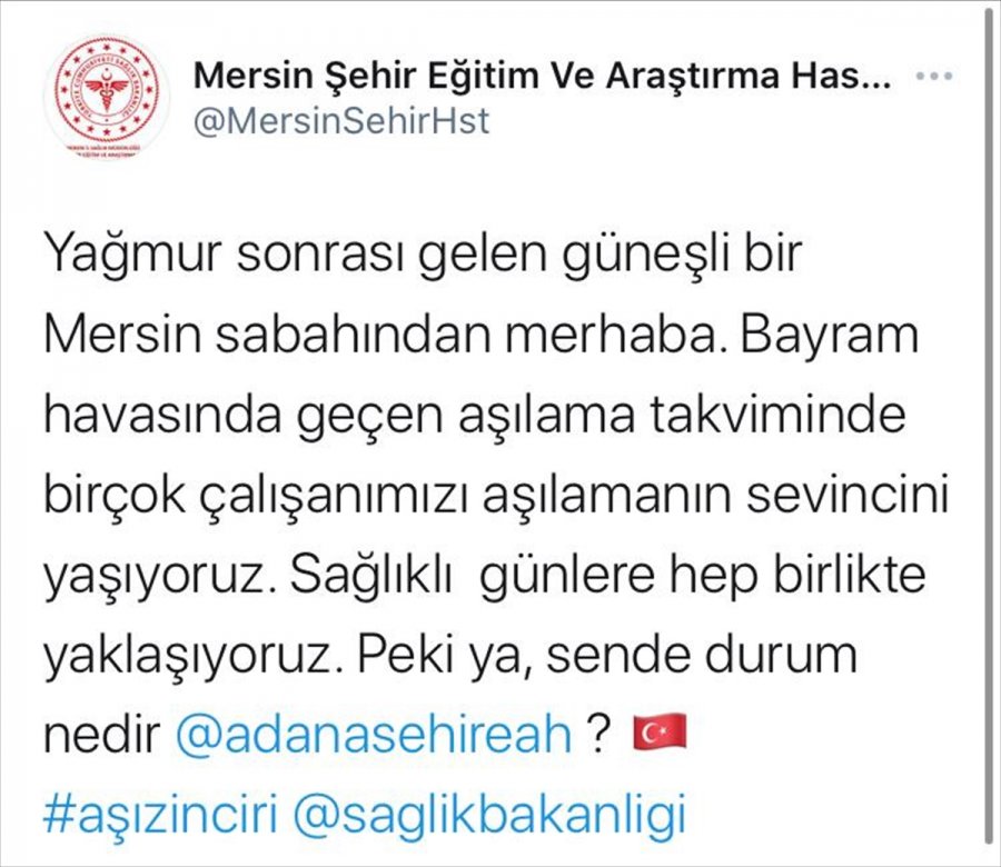 Mersin Şehir Eğitim Ve Araştırma Hastanesi 