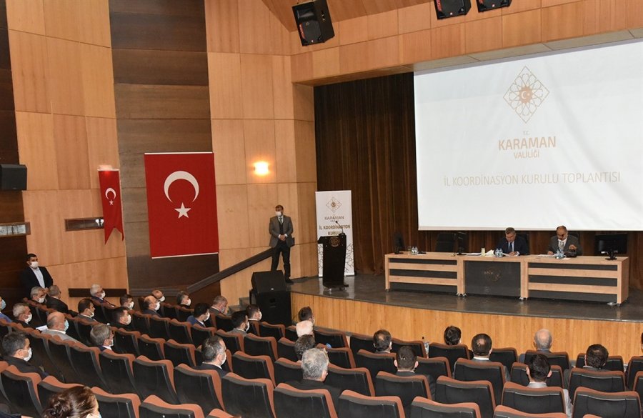 Karaman'da 2020 Yılı Yatırımlarının Değerlendirildiği Koordinasyon Kurulu Toplantısı Yapıldı