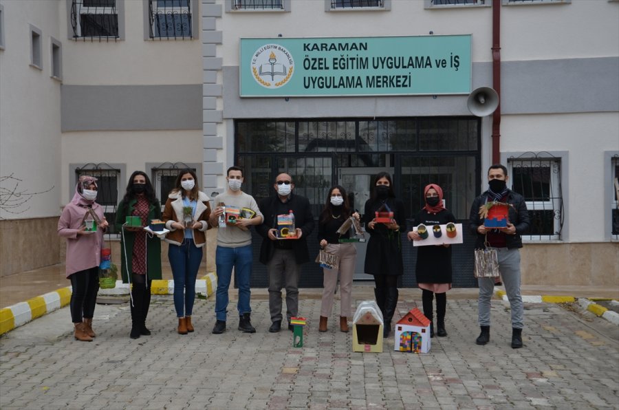 Hayvan Dostu Öğretmenler, Geri Dönüşüm Malzemeleriyle Kuşları Yuva Sahibi Yaptı