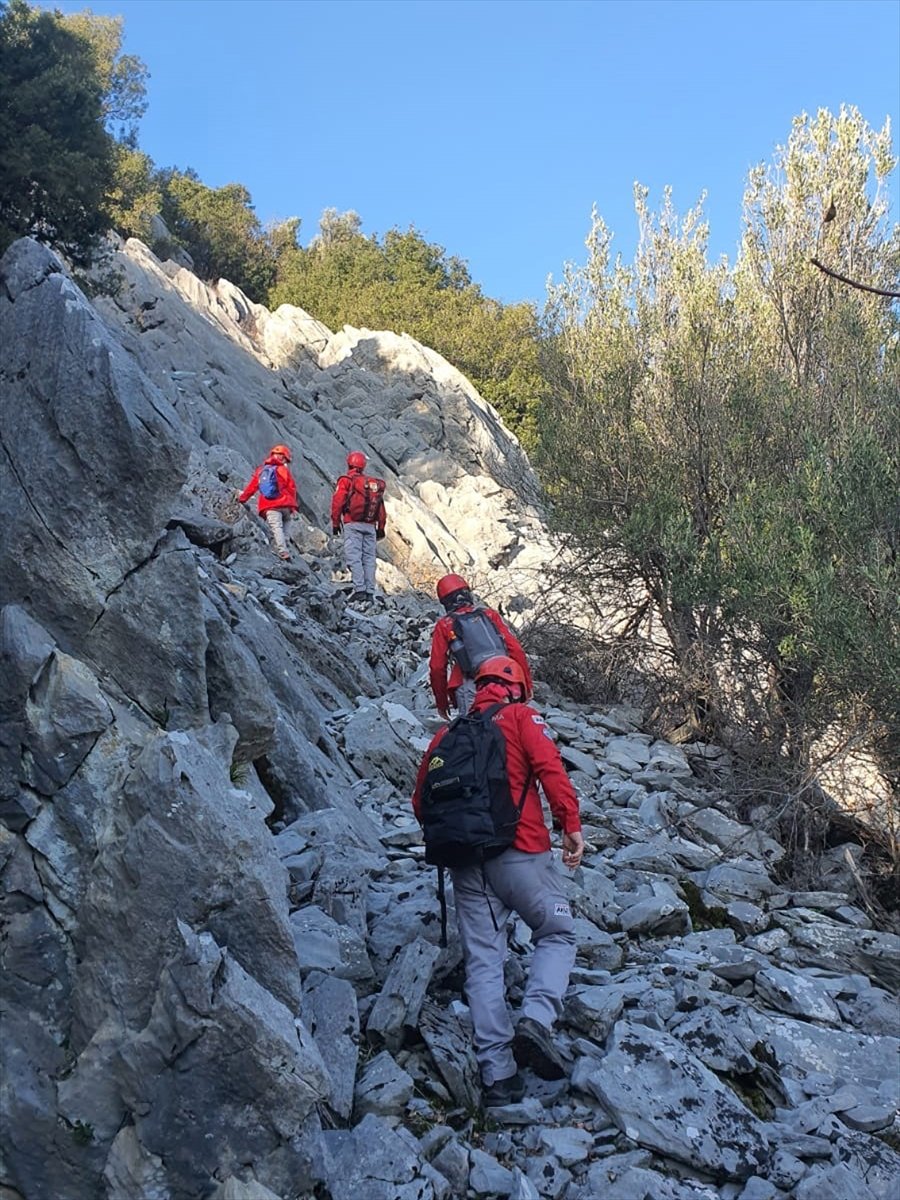 Mersin'de Yamaçta Mahsur Kalan İki Keçi Kurtarıldı