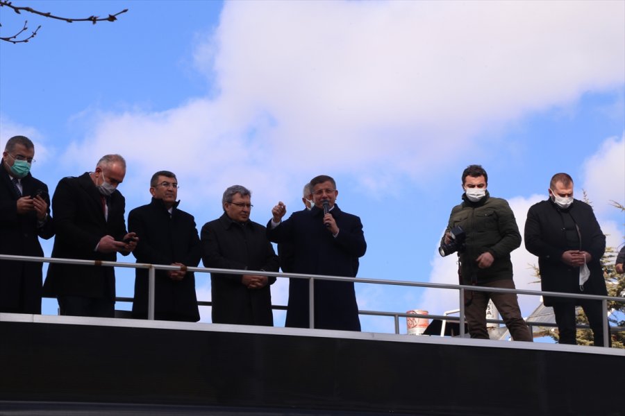 Gelecek Partisi Genel Başkanı Davutoğlu, Çumra'da İlçe Teşkilatının Açılışını Yaptı