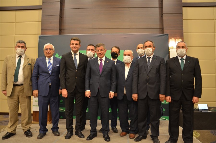 Gelecek Partisi Genel Başkanı Davutoğlu, Partisinin Karaman İl Teşkilatının Açılışını Yaptı