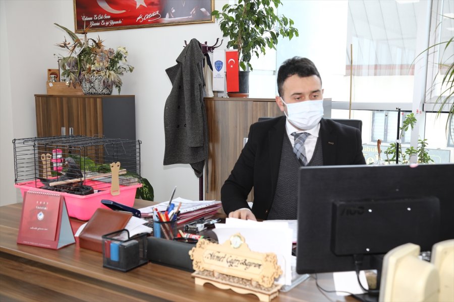 Ankara'da Zabıta Personeli, Evinin Bahçesinde Bulduğu Güvercin Yavrusuna Sahip Çıktı