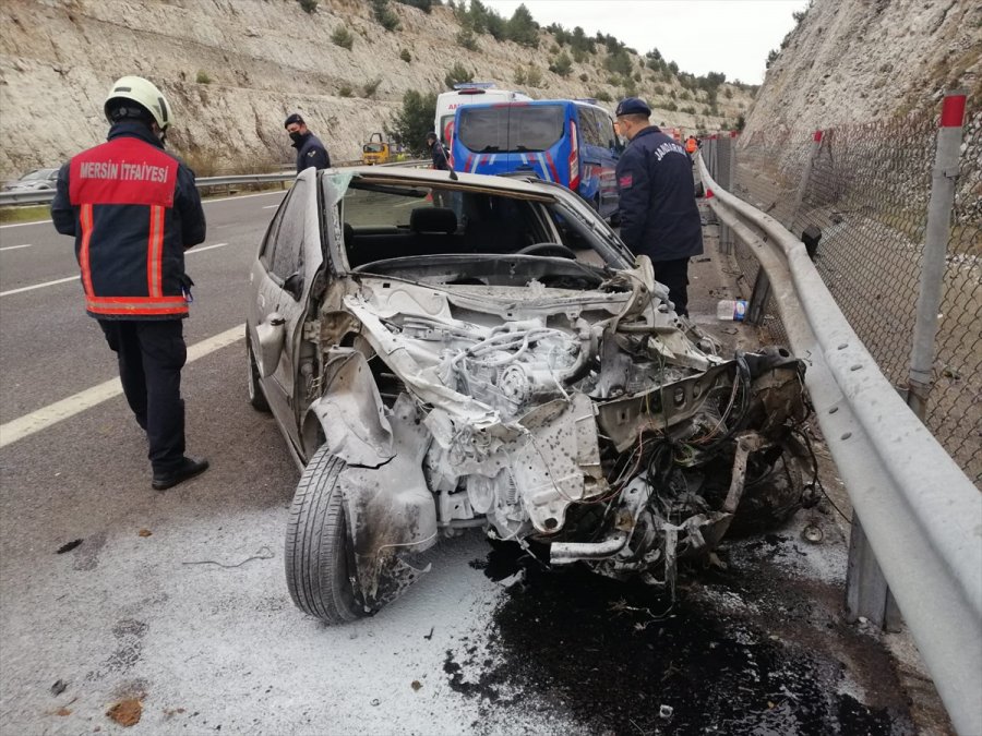 Pozantı-ankara Otoyolunda 2 Otomobil Çarpıştı, 1 Kişi Öldü, 7 Kişi Yaralandı