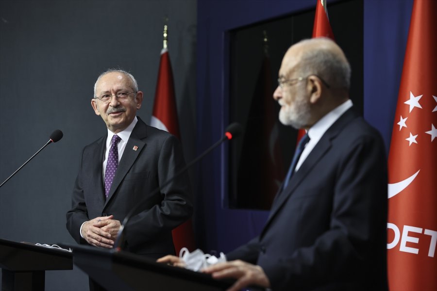 Chp Genel Başkanı Kılıçdaroğlu, Saadet Partisi Genel Başkanı Karamollaoğlu'nu Ziyaret Etti: (1)