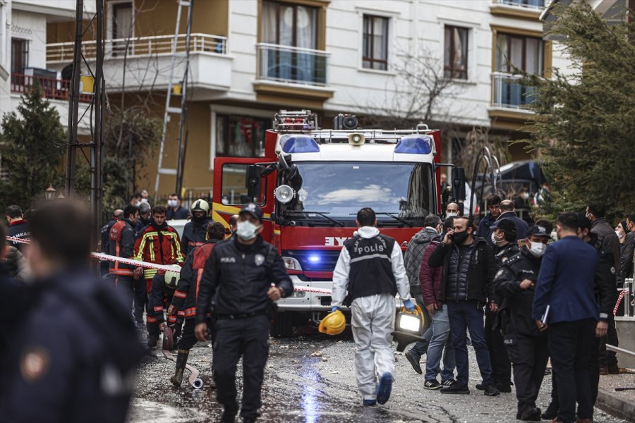 Ankara'da Üç Katlı Apartmandaki Patlama Hasara Neden Oldu