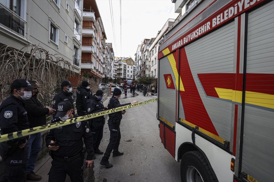 Ankara'da Üç Katlı Apartmandaki Patlama Hasara Neden Oldu