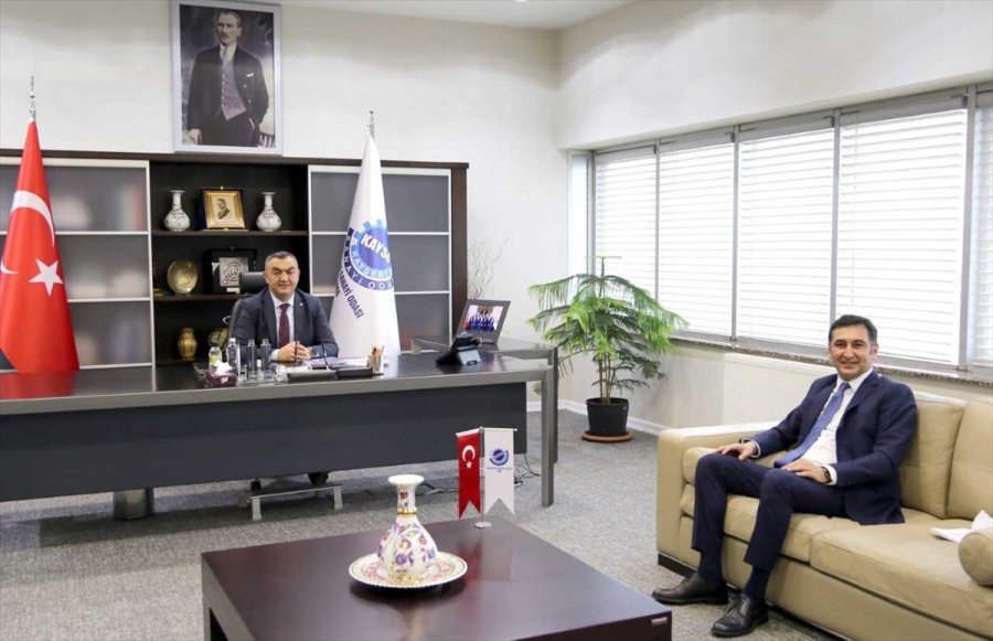 Vakıfbank Bölge Müdürü Cihad Akyol'dan Kayso Başkanı Büyüksimitci'ye Ziyaret