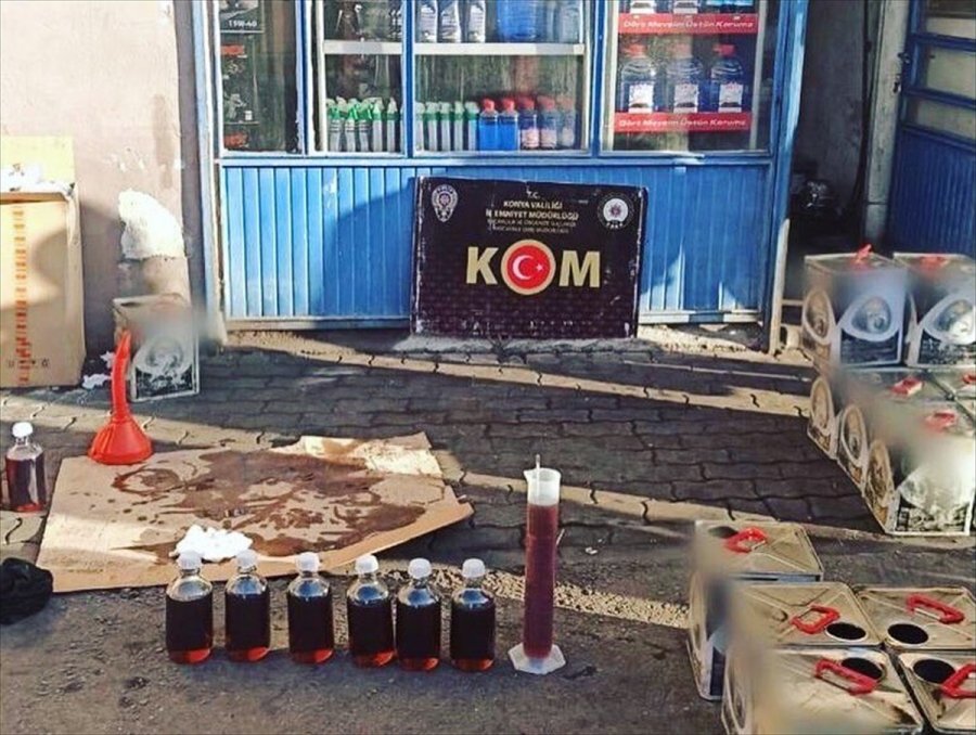 Konya'da 3 Bin 400 Litre Kaçak Akaryakıt Ele Geçirildi