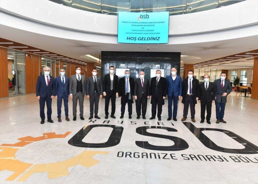 Sanayi Ve Teknoloji Bakan Yardımcıları Büyükdede Ve Dönmez Kayseri Osb'yi Ziyaret Etti