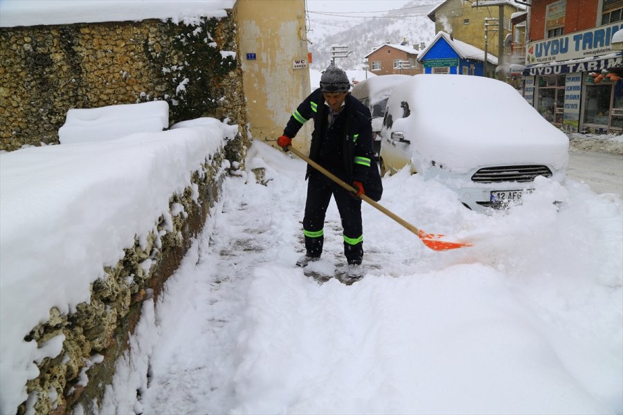 Hadim'de Kar Yağışı