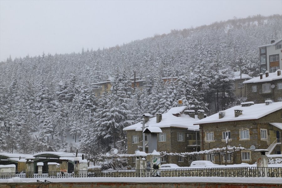 Hadim'de Kar Yağışı