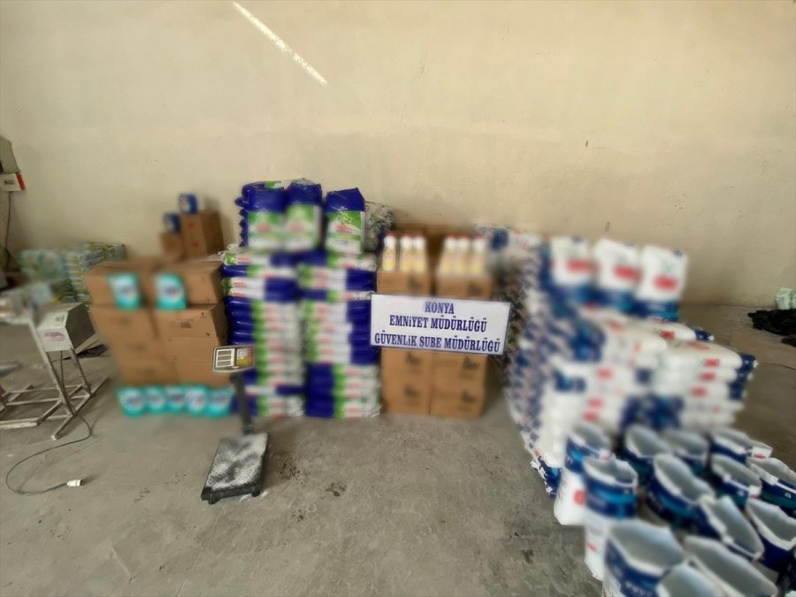 Konya'da Sahte Deterjan Operasyonunda 9 Şüpheli Yakalandı