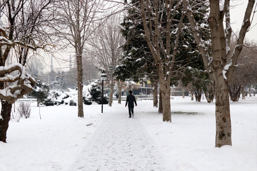 Kayseri'de Kar Yağışı Etkili Oluyor