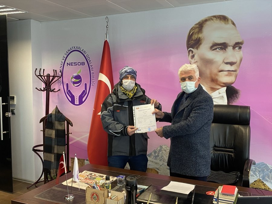 Niğde'de 18 İşçiye Mesleki Yeterlilik Belgesi Verildi