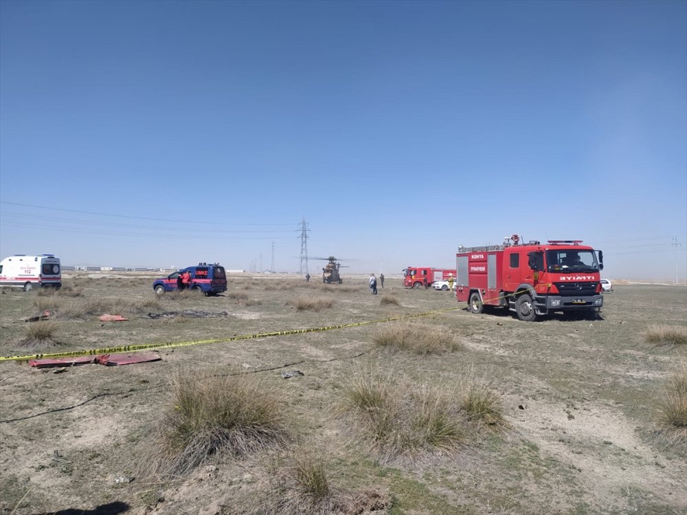 Konya'da Askeri Gösteri Uçağı Düştü