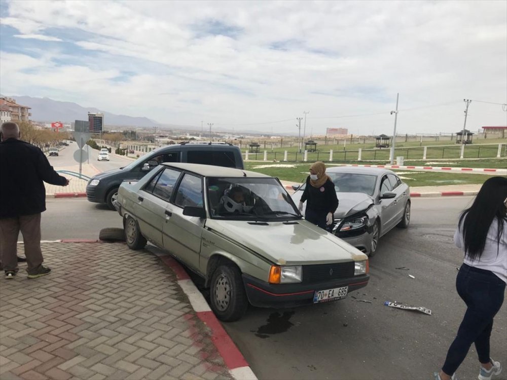 Karaman'da Trafik Kazası: 1 Yaralı