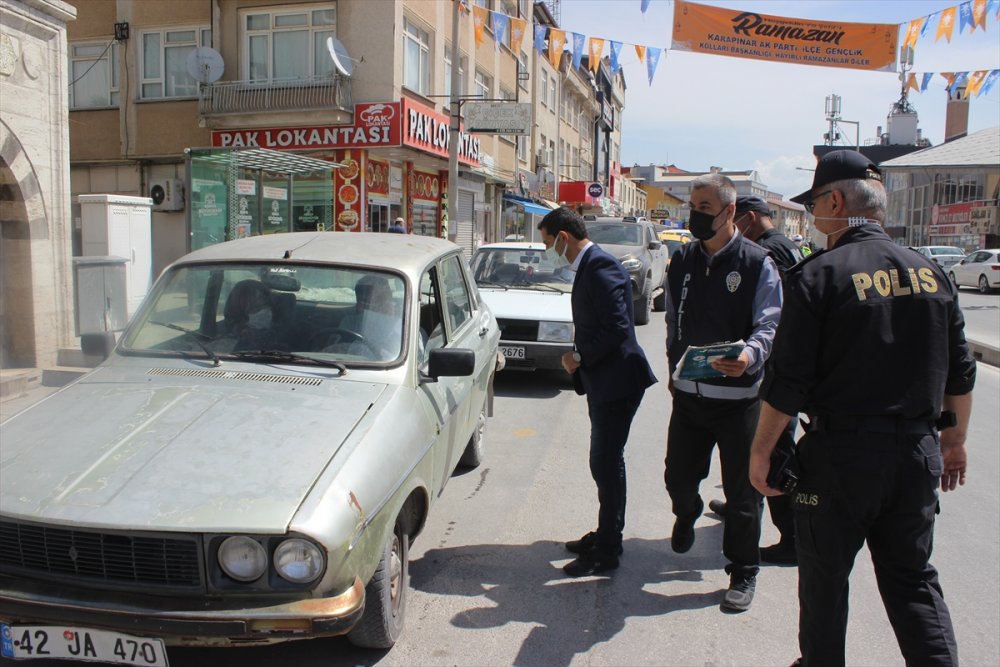 Karapınar Kaymakamı Oğuz Cem Murat, Kovid-19 Denetimlerine Katıldı