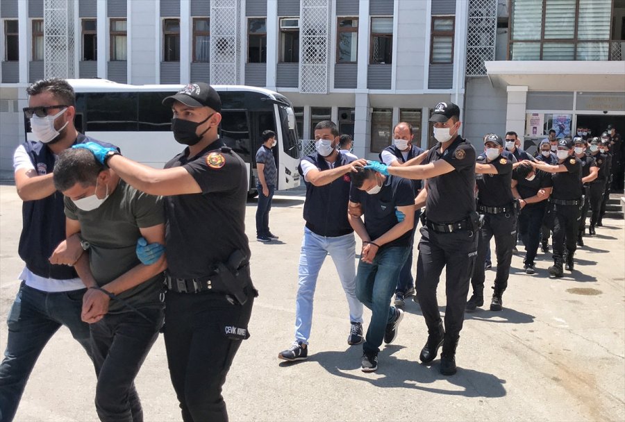 Mersin Merkezli Organize Suç Örgütü Operasyonunda Yakalanan 96 Şüpheliden 21'i Tutuklandı