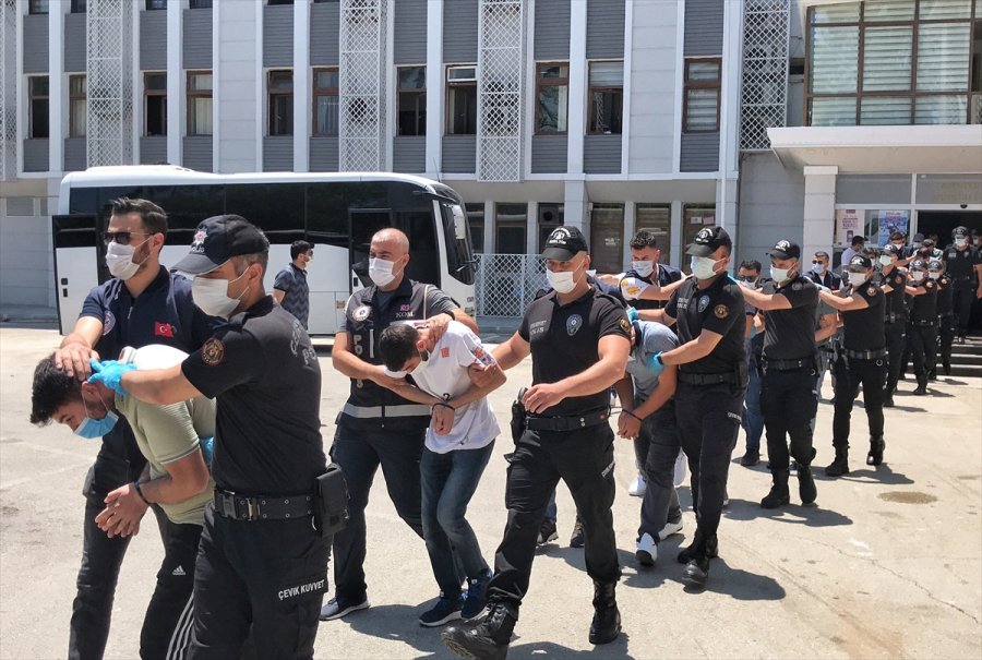 Mersin Merkezli Organize Suç Örgütü Operasyonunda Yakalanan 96 Şüpheliden 21'i Tutuklandı