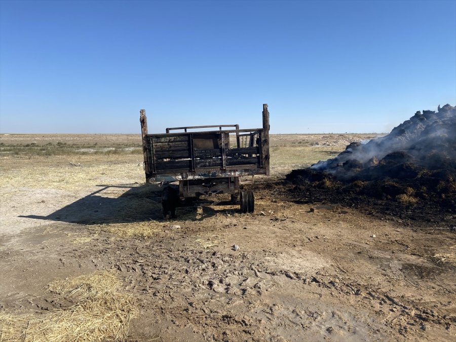 Aksaray'da 250 Ton Saman Yandı