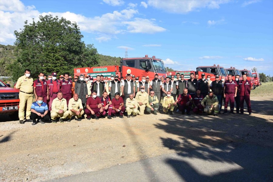 Konya Yangınla Mücadele Eden Ekiplere Eğitim Veriliyor