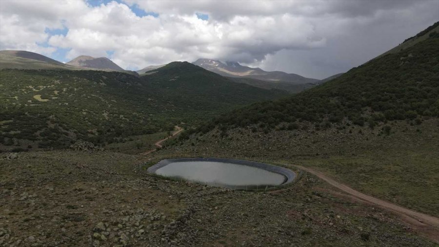 Erciyes'in Kar Suları 4 Göletle Hayvanlara Ulaşıyor