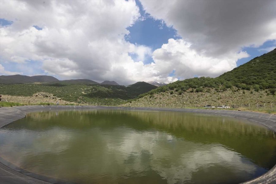Erciyes'in Kar Suları 4 Göletle Hayvanlara Ulaşıyor