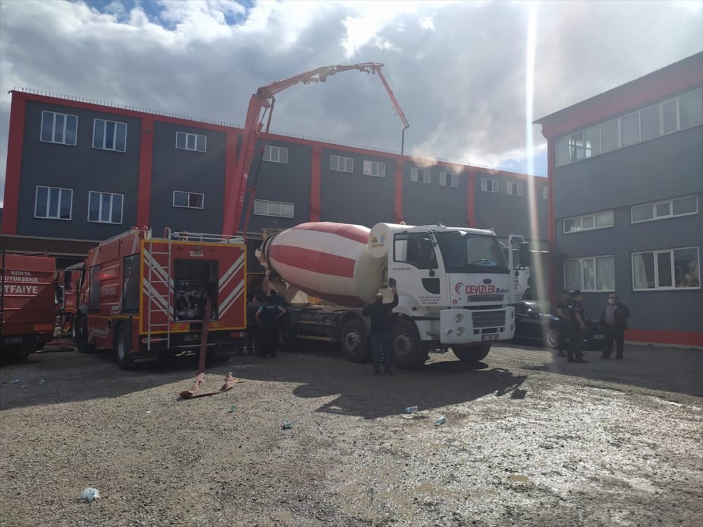 Konya'da Silah Fabrikasında Yangın Paniği