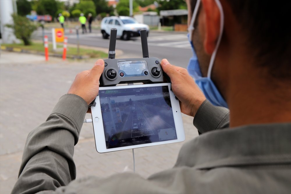 Aksaray'da Helikopterli Trafik Denetiminde 29 Sürücüye Ceza Kesildi