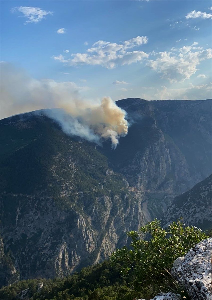 Mersin'de Çıkan Orman Yangınına Havadan Ve Karadan Müdahale Ediliyor