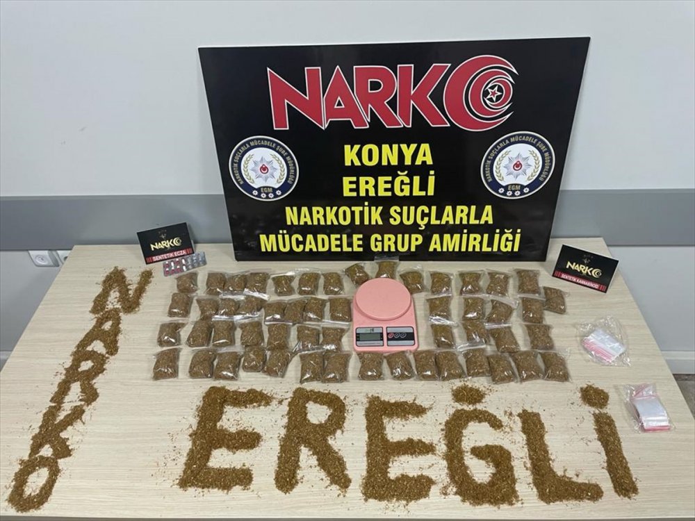 Konya'da Düzenlenen Uyuşturucu Operasyonunda 2 Zanlı, Tutuklandı