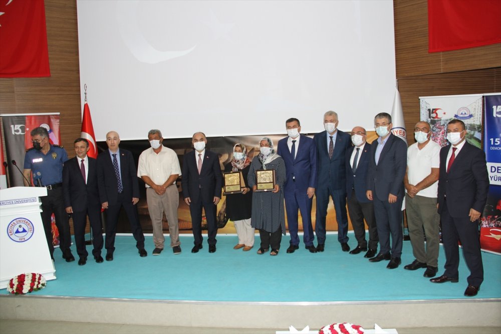 15 Temmuz Gazisi Aslan, Erciyes Üniversitesi Gazi Turgut Aslan Konferans Salonunun Açılışında Konuştu