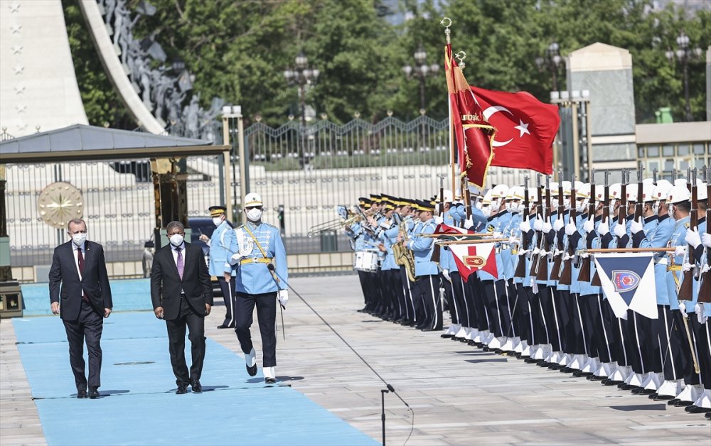 Cumhurbaşkanı Erdoğan, Angola Cumhurbaşkanı Lourenço'yu Resmi Törenle Karşıladı